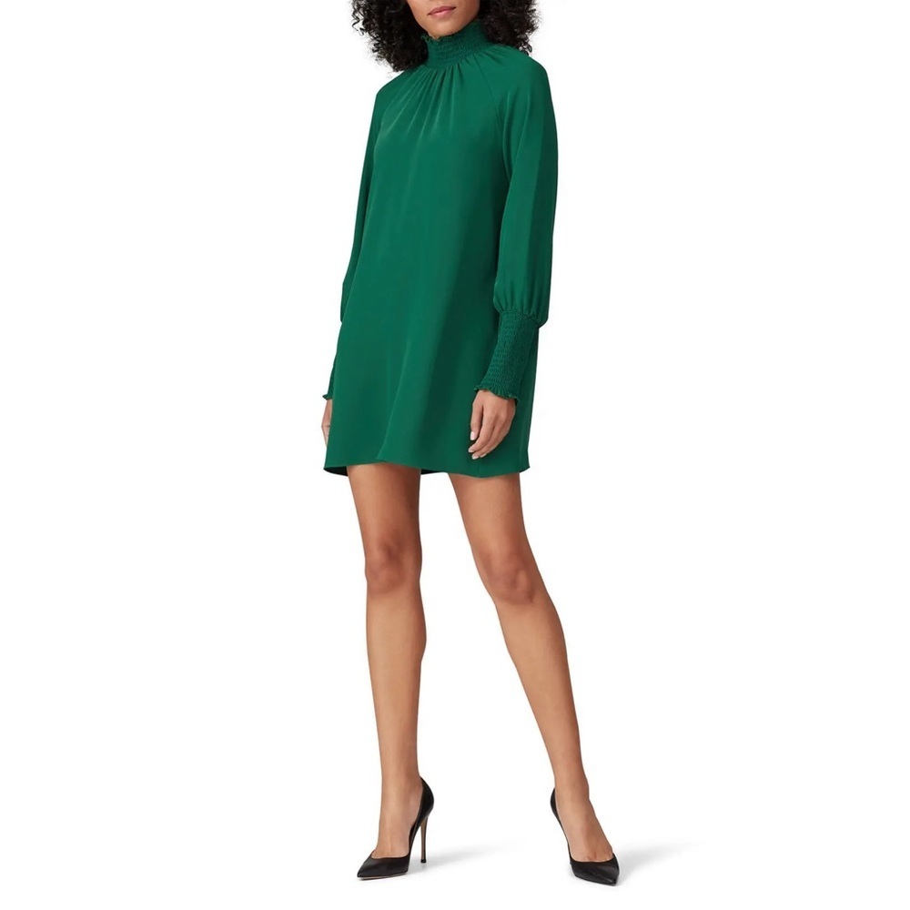 Amanda Uprichard Emerald Green Long Sleeve Mini Dress